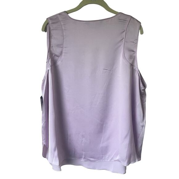 Rachel Ray Purple Satin Sleeveless Blouse Size 1X NWT - Picture 2 of 4